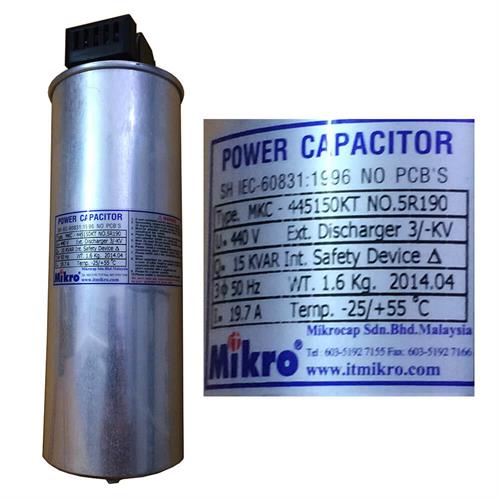 Tụ bù khô MIKRO 3P 15KVAr 440V ( MKC-445150KT )